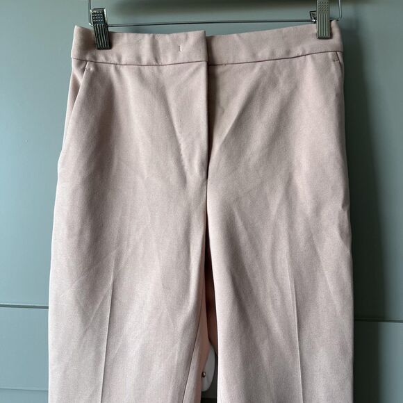 MaxMara Pants Women Small 26" Waist Pink Cropped Straight Dress Ankle Trousers - Picture 2 of 15
